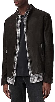 AllSaints Men's Cora Jacket, Anthracite Grey at Amazon Men's